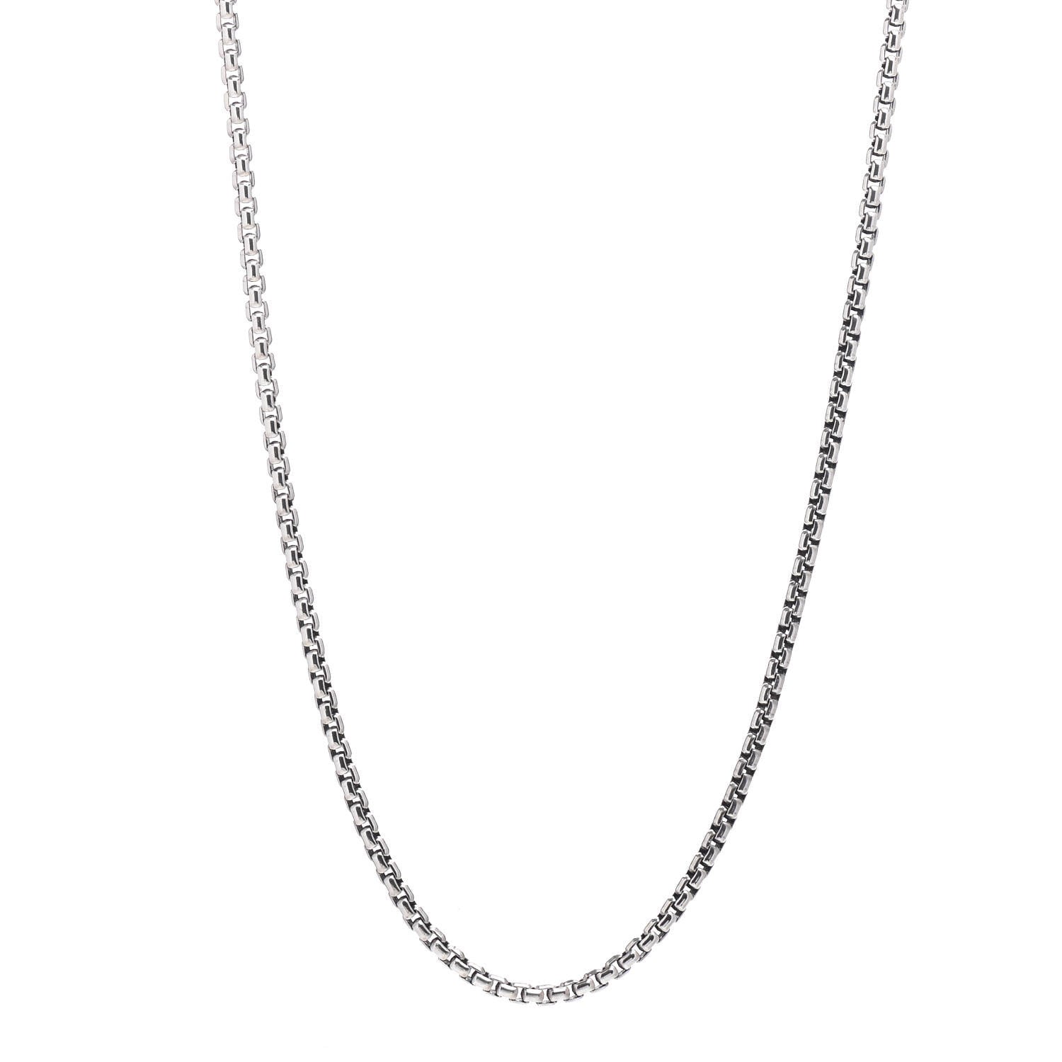 David Yurman Sterling Silver 2.7mm Small Box Chain Necklace 22" 1 of 4