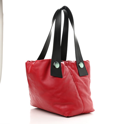 Proenza Schouler Lambskin Large Puffy Tobo Tote Red 3 of 9