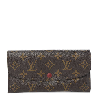 Louis Vuitton Monogram Emilie Wallet Red 1 of 11