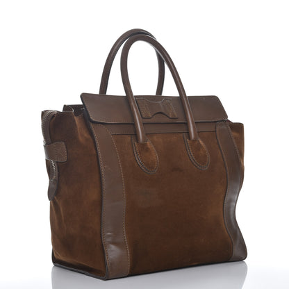 Celine Smooth Calfskin Suede Mini Luggage Khaki 3 of 20