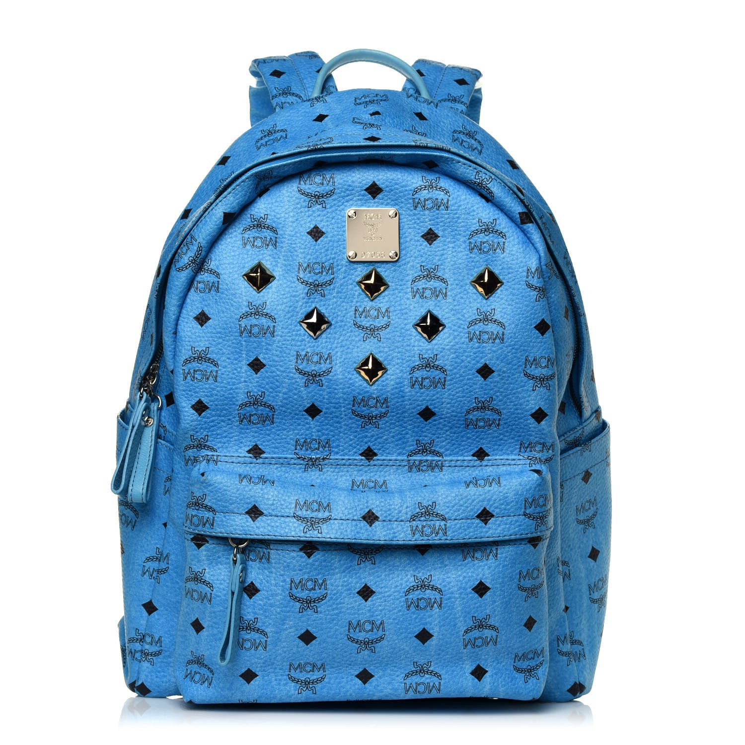 MCM Visetos Medium Sprinkle Stud Stark Backpack Blue 1 of 4