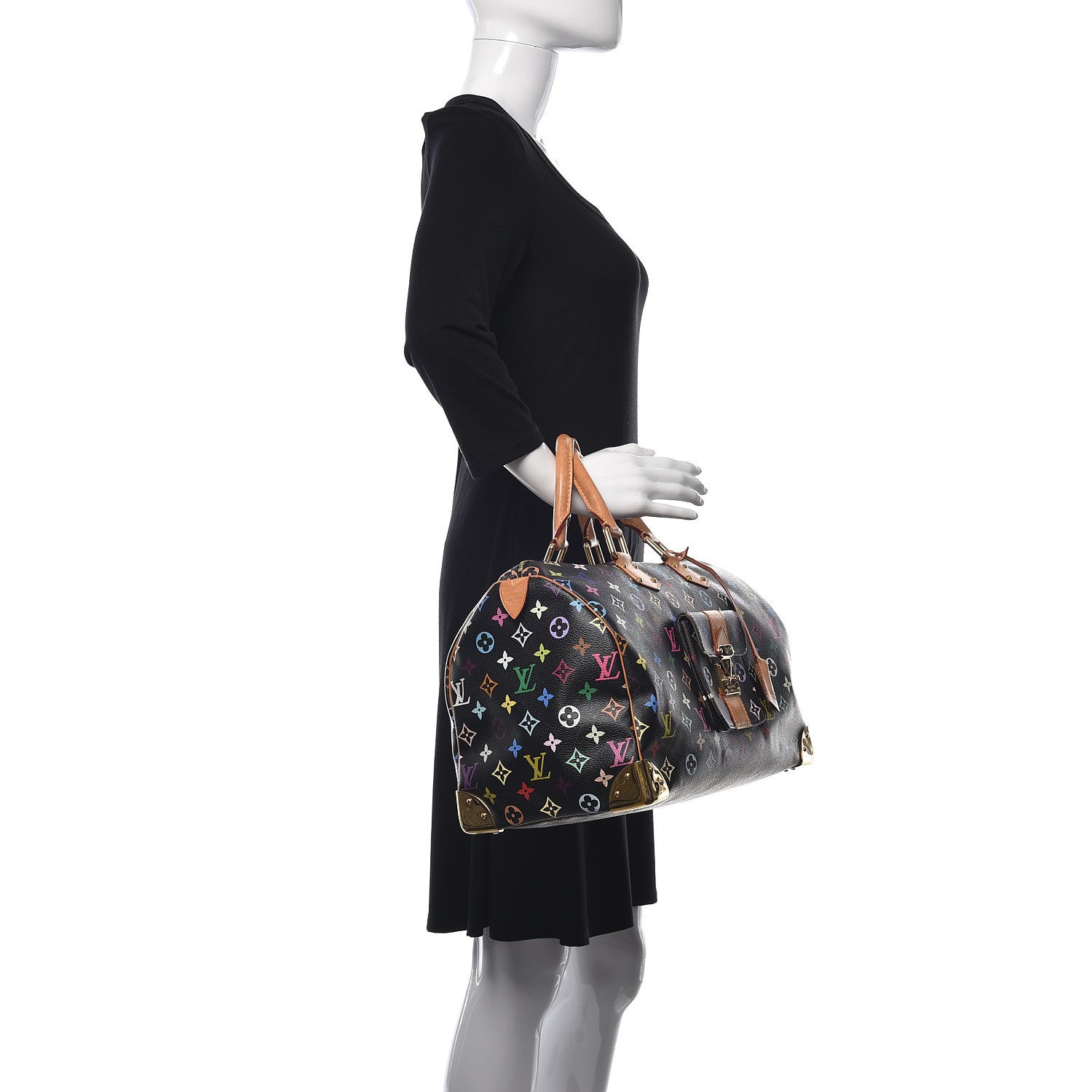 Louis Vuitton Monogram Multicolor Speedy 40 Black 2 of 12