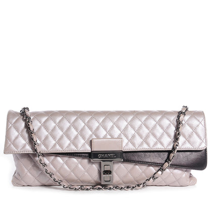 Chanel Metallic Calfskin East West Mademoiselle Flap Pearl Black 1 of 8