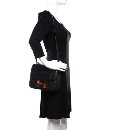 Hermes Matte Alligator Constance 24 Black 2 of 23