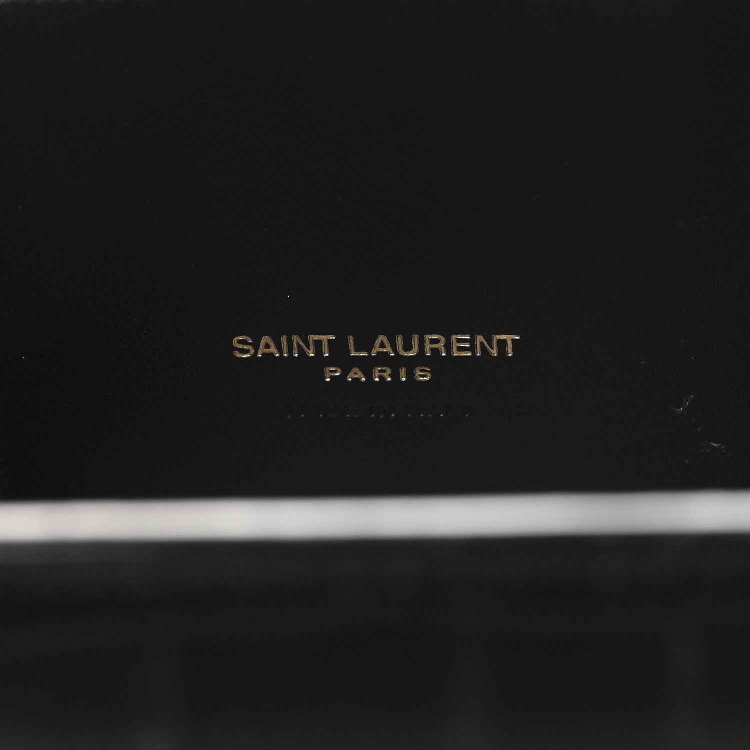 Saint Laurent Calfskin Crocodile Embossed Baby Sac De Jour Black 6 of 10