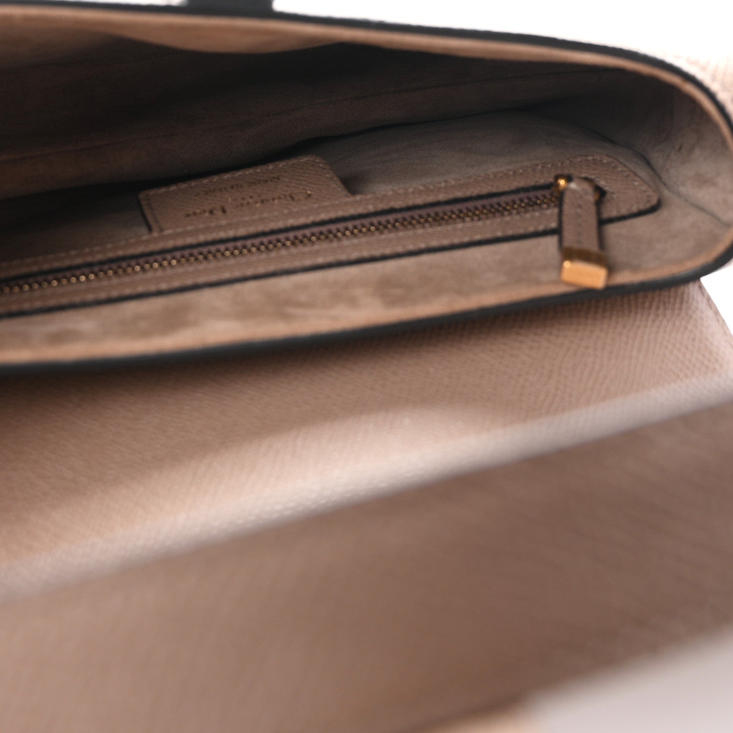 Christian Dior Grained Calfskin Saddle Bag With Strap Warm Taupe 5 of 11