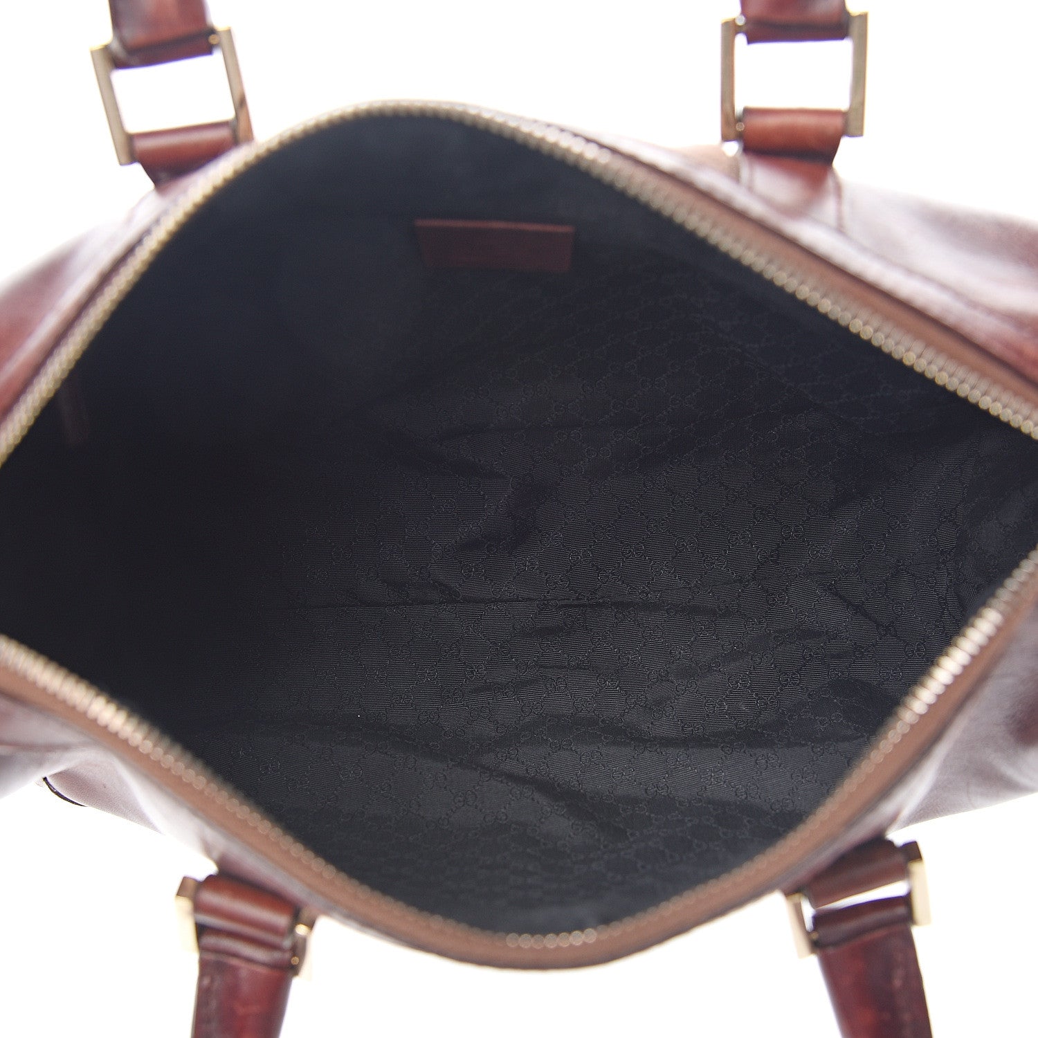 Gucci Calfskin Vintage Web Boston Brown 4 of 12