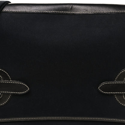 Hermes Toile Officier Buenaventura Messenger Bag Black 7 of 11