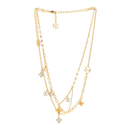 Louis Vuitton Metal Blooming Strass Necklace Gold 3 of 7