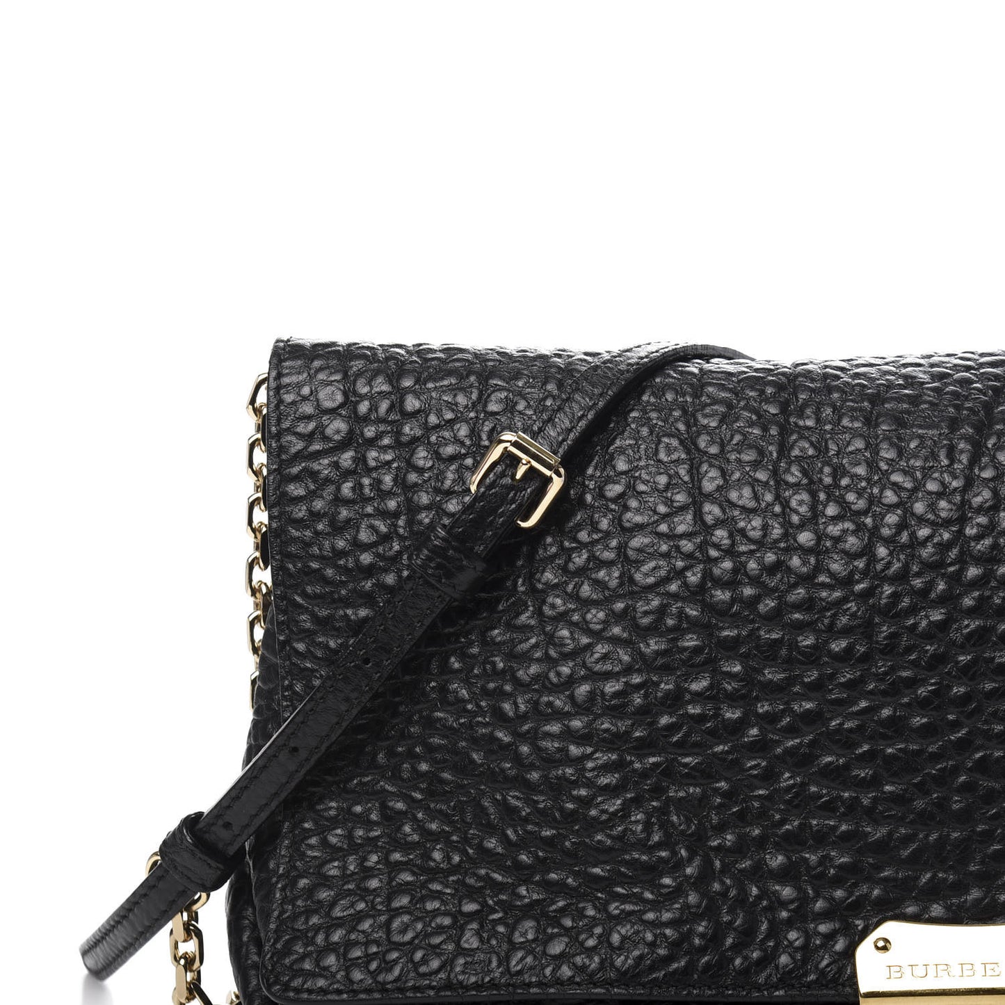 Signature Grain Medium Mildenhall Crossbody Bag Black