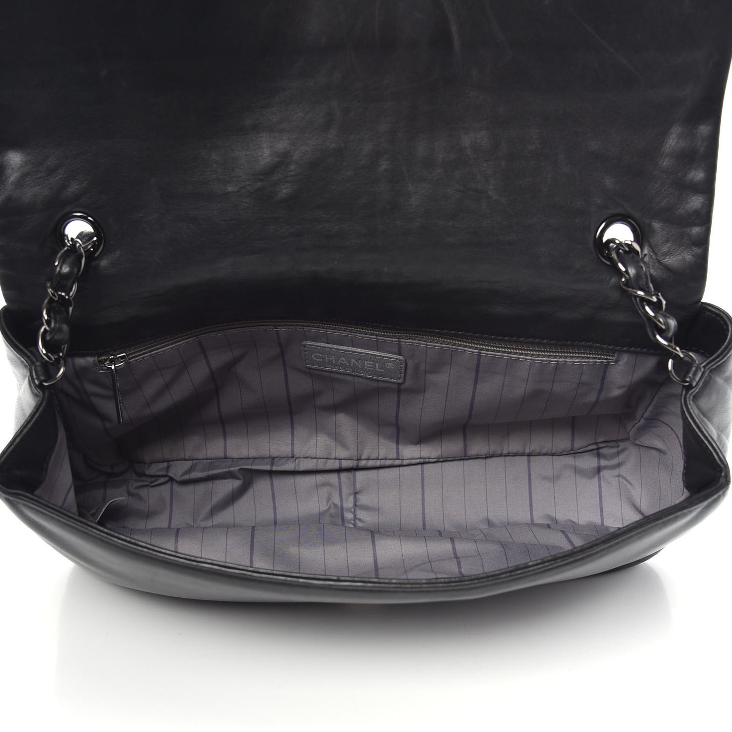 Lambskin Studded CC East West Flap Black