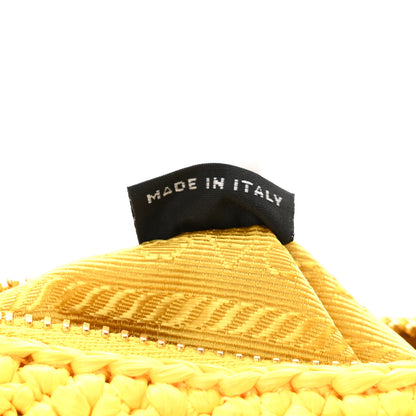 Prada Yarn Raffia Effect Crochet Re-Edition 2005 Shoulder Bag Giallo 7 of 11
