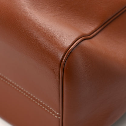 Celine Smooth Calfskin Cuir Triomphe Cabas Drawstring Tan 10 of 10