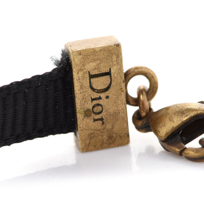 Christian Dior Grosgrain Ribbon J'Adior Logo Choker Necklace Black 4 of 6