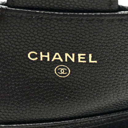 Chanel Caviar Quilted Flap Card Holder On Chain Black 6 of 9