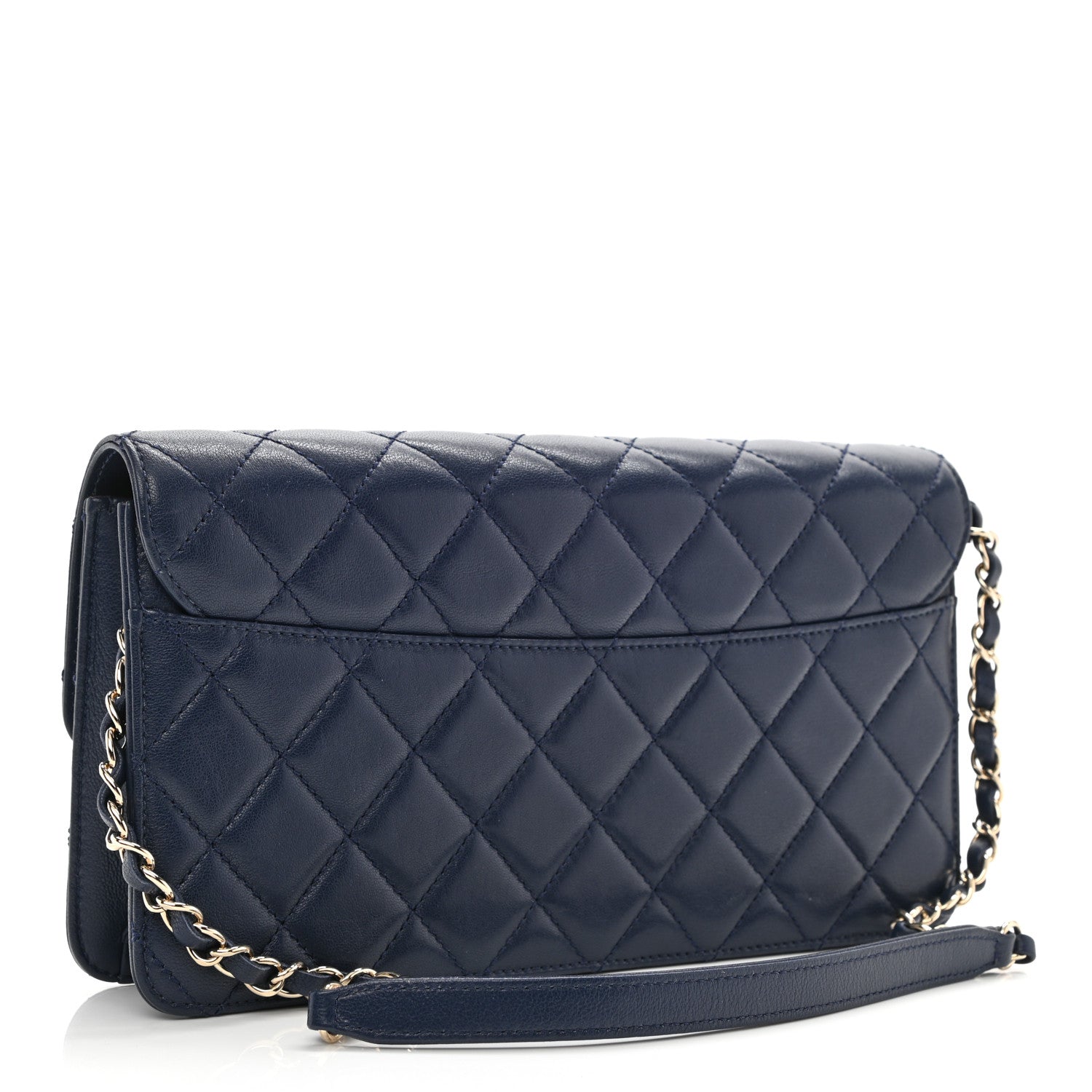 Chanel Sheepskin Quilted Small Beauty Lock Flap Navy 3 of 10