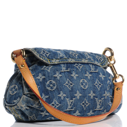 Louis Vuitton Monogram Denim Mini Pleaty Blue 3 of 7