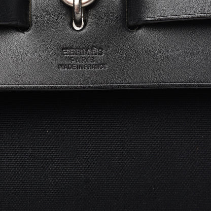 Hermes Toile Vache Calfskin Herbag 30 PM Backpack Black 7 of 11