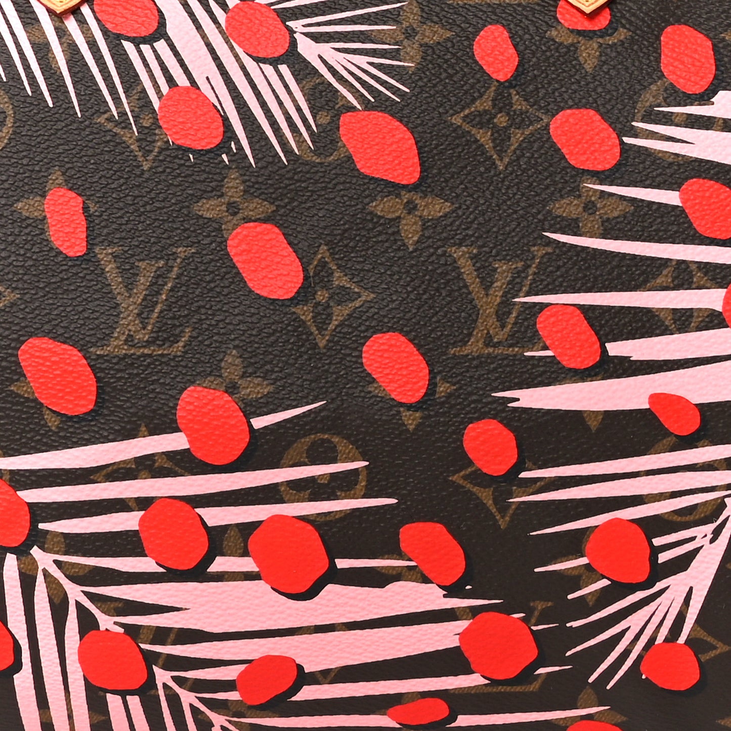 Monogram Jungle Dots Speedy 30 Sugar Pink Poppy
