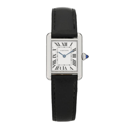 Cartier Stainless Steel Calfskin 22mm Must de Cartier Tank Quartz Watch 1 of 5