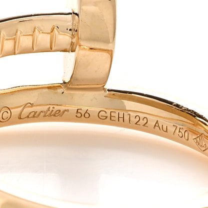 Cartier 18K Yellow Gold Juste Un Clou Ring 56 7.5 4 of 5