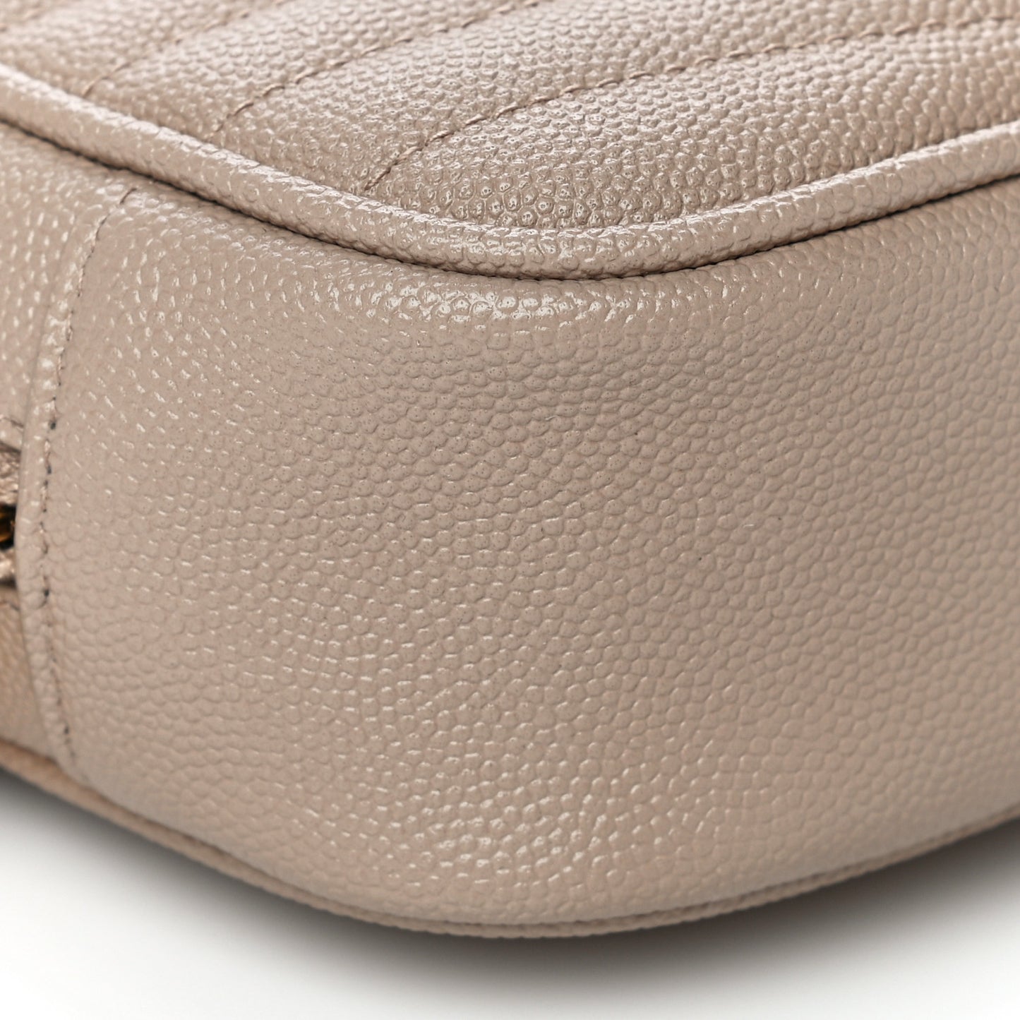 Grain De Poudre Matelasse Monogram Mini Lou Camera Bag Dark Beige