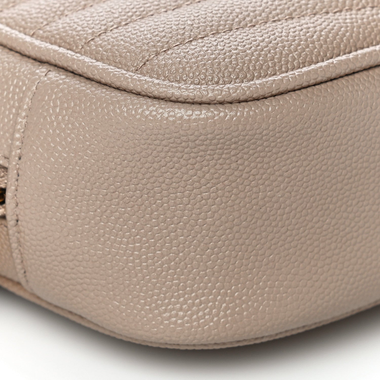 Saint Laurent Grain De Poudre Matelasse Monogram Mini Lou Camera Bag Dark Beige 9 of 10