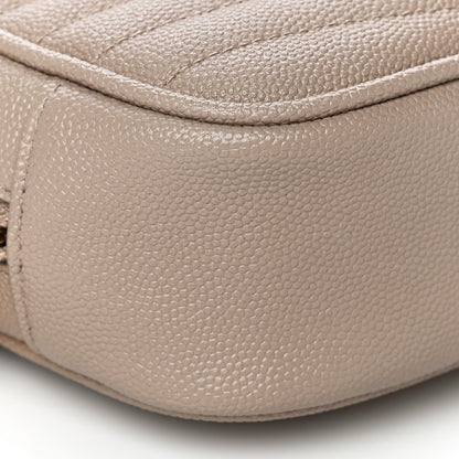 Saint Laurent Grain De Poudre Matelasse Monogram Mini Lou Camera Bag Dark Beige 9 of 10
