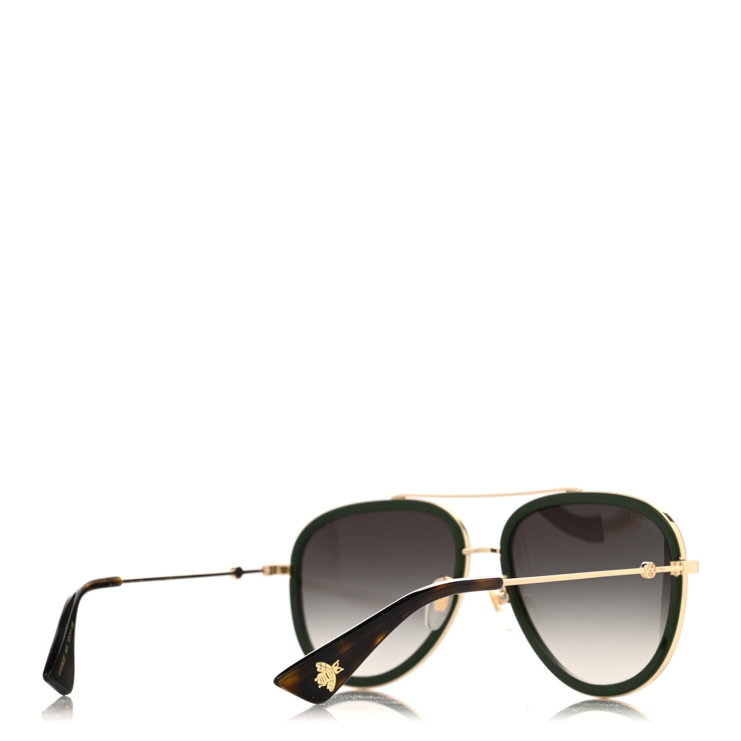 Gucci Web Aviator Sunglasses GG0062S Green Red 4 of 7