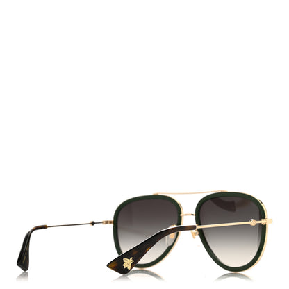 Gucci Web Aviator Sunglasses GG0062S Green Red 4 of 7