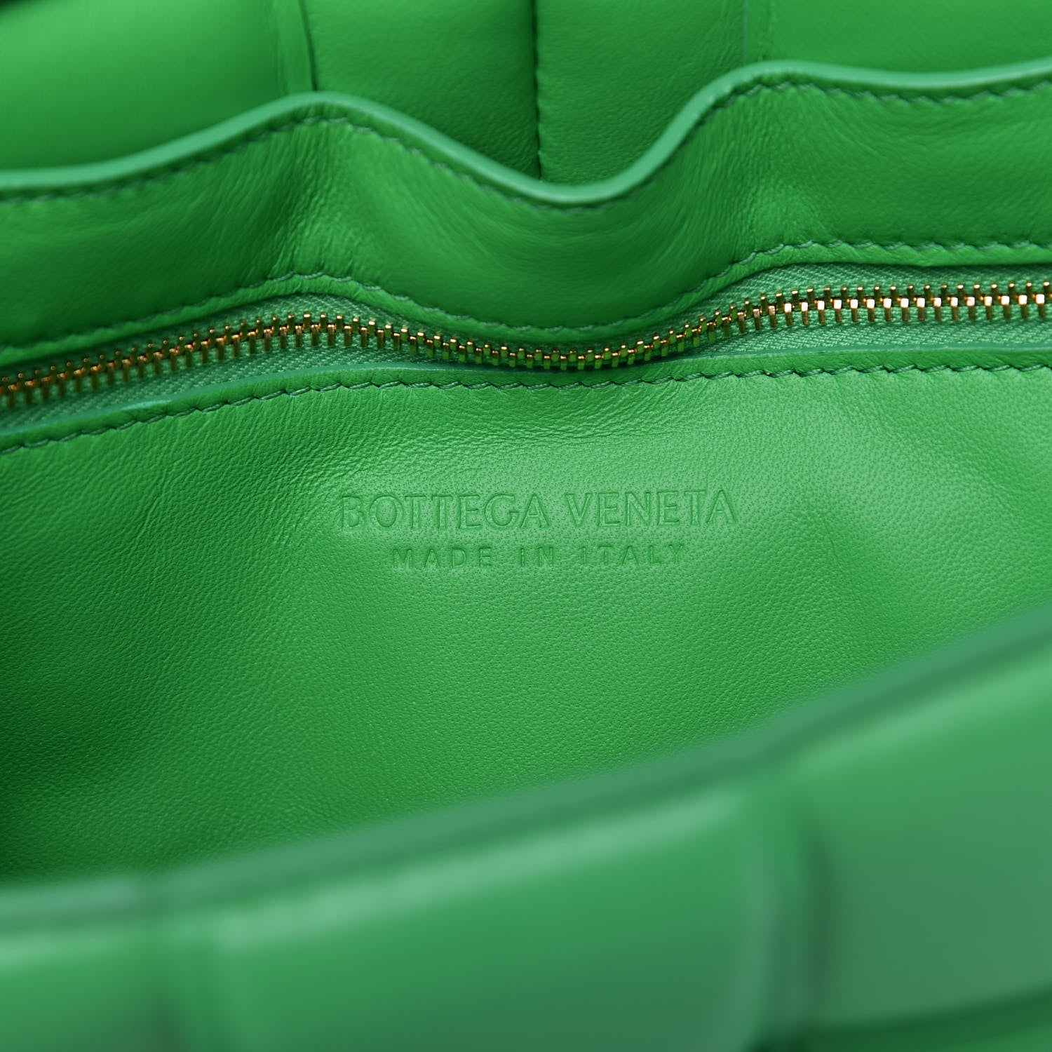 Bottega Veneta Lambskin Maxi Intreccio Padded Chain Cassette Crossbody Bag Grass 8 of 9