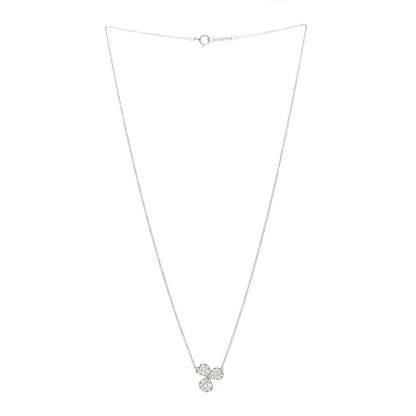 Tiffany Platinum Diamond Paper Flowers Pave Pendant Necklace 3 of 4