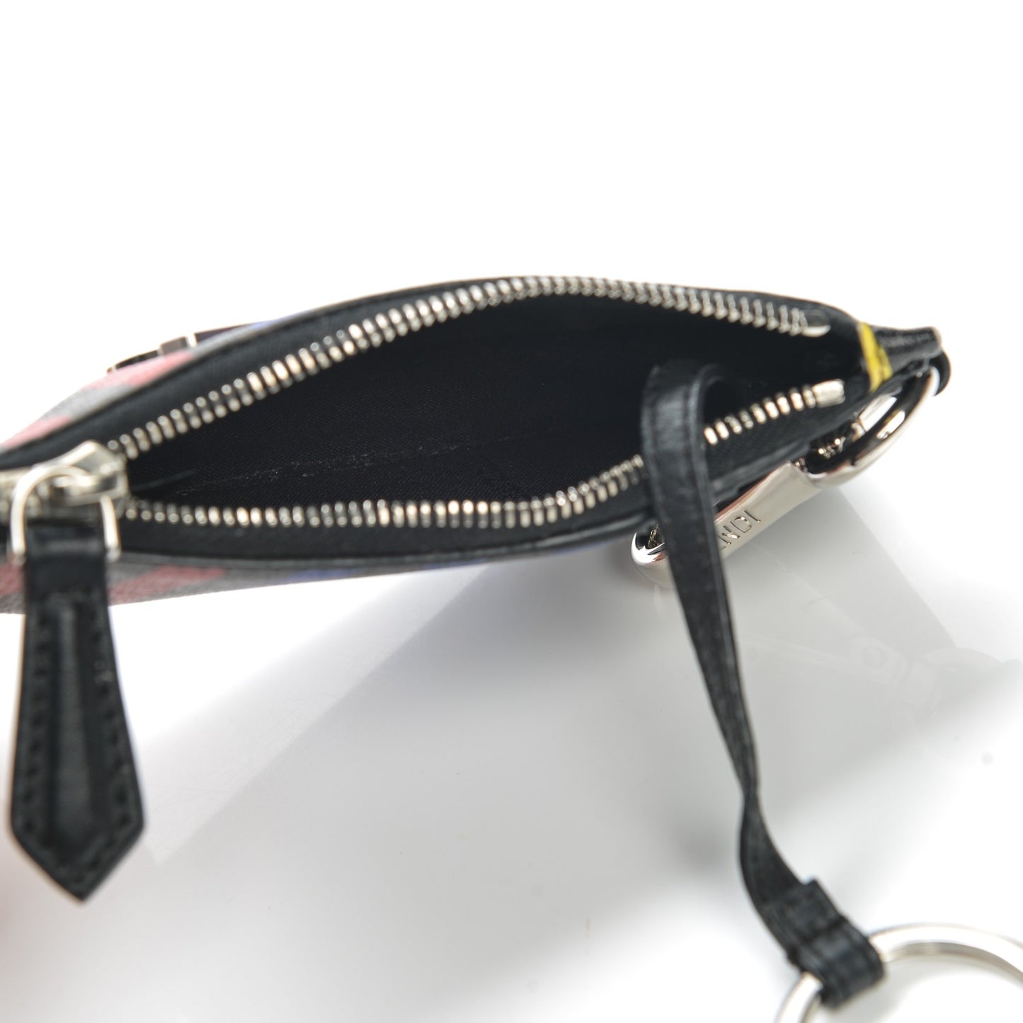 Saffiano No Words Faces Card Holder Key Case Multicolor