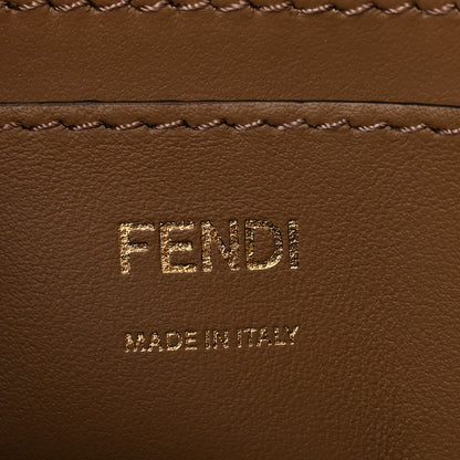 Fendi Fabric Jacquard Vitello Grace FF 1974 Baguette Pouch Tobacco Moro Sand 6 of 10