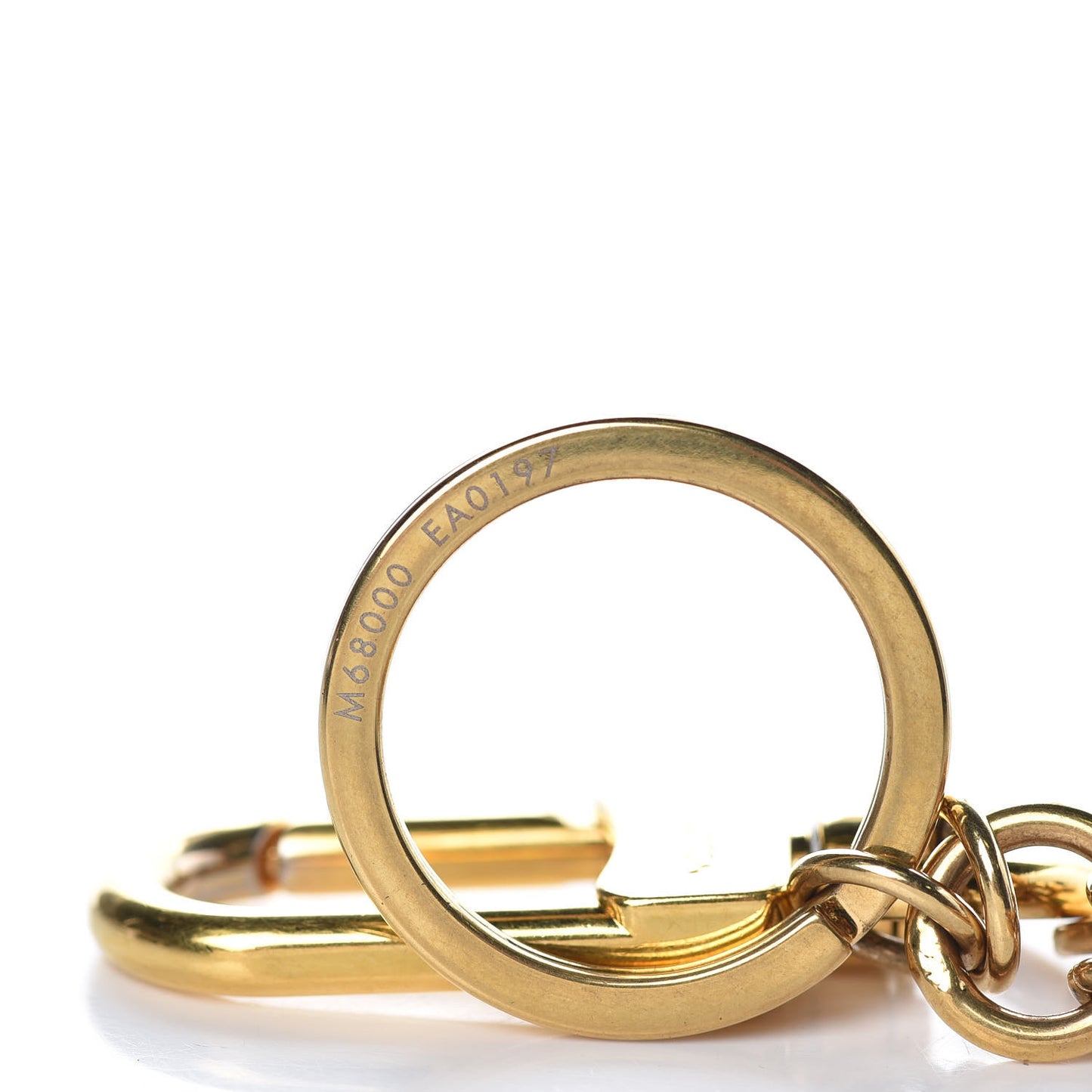 LV Circle Bag Charm Key Holder Gold