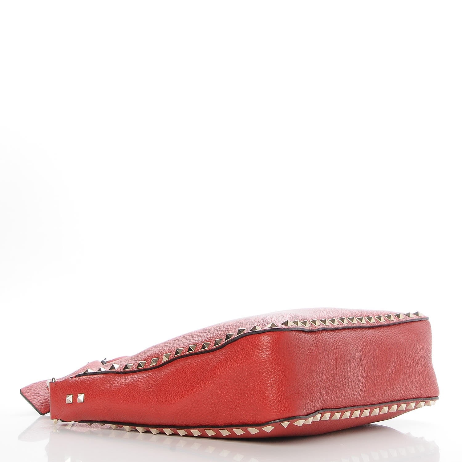 Valentino Garavani Pebbled Calfskin Small Rockstud Flip-Lock Messenger Bag Rosso 4 of 8
