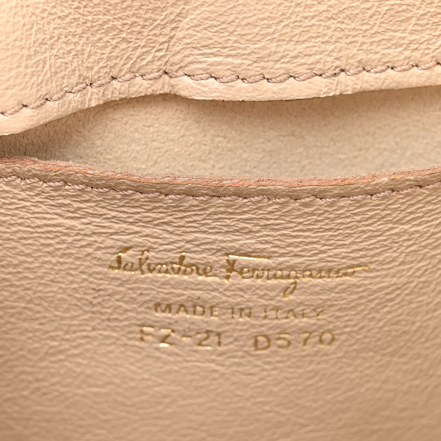 Salvatore Ferragamo Calfskin Sofia Shoulder Bag Beige Multicolor 7 of 15