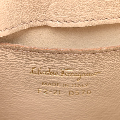 Salvatore Ferragamo Calfskin Sofia Shoulder Bag Beige Multicolor 7 of 15