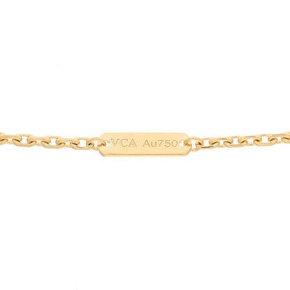 Van Cleef & Arpels 18K Yellow Gold Guilloche Magic Alhambra Long Necklace 4 of 6