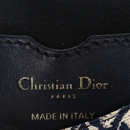 Christian Dior Canvas Toile de Jouy Reverse Embroidered Medium Bobby Flap Blue 5 of 9