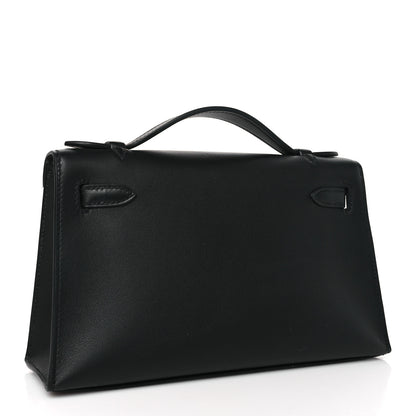 Hermes Swift Kelly Pochette Clutch Black 3 of 11