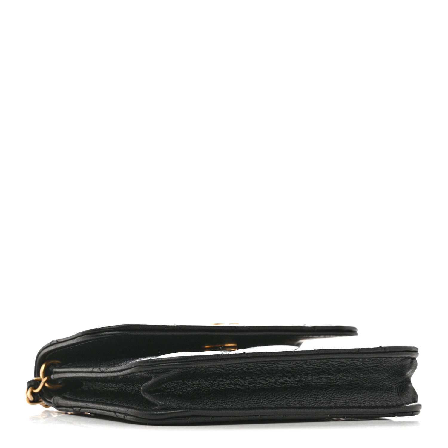 Chanel Lambskin Quilted Pearl Crush Clutch With Chain Black 4 of 11