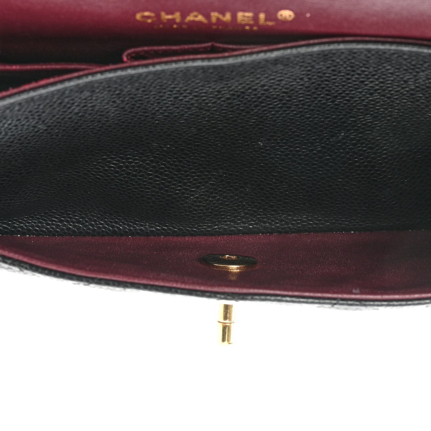 Caviar Quilted Small Double Flap Black