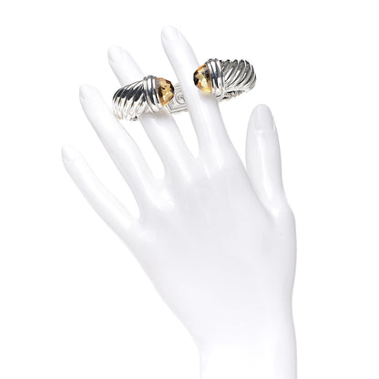 David Yurman Sterling Silver Citrine 15mm Waverly Bracelet 2 of 4