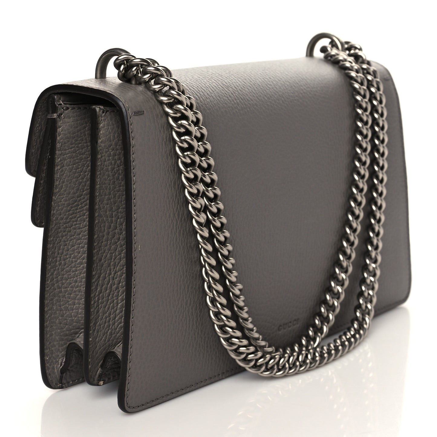 Pebbled Calfskin Small Dionysus Shoulder Bag Dusty Grey