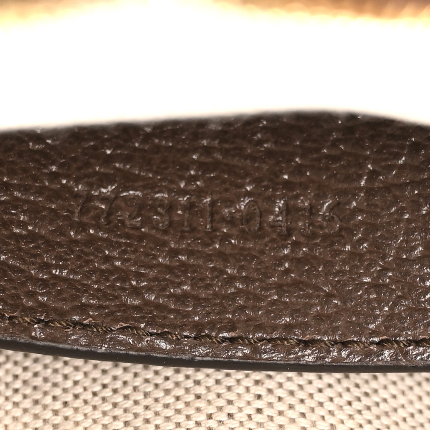 Gucci Denim Monogram Textured Dollar Calfskin Super Mini Ophidia Shoulder Bag Beige Ebony New Acero 7 of 10