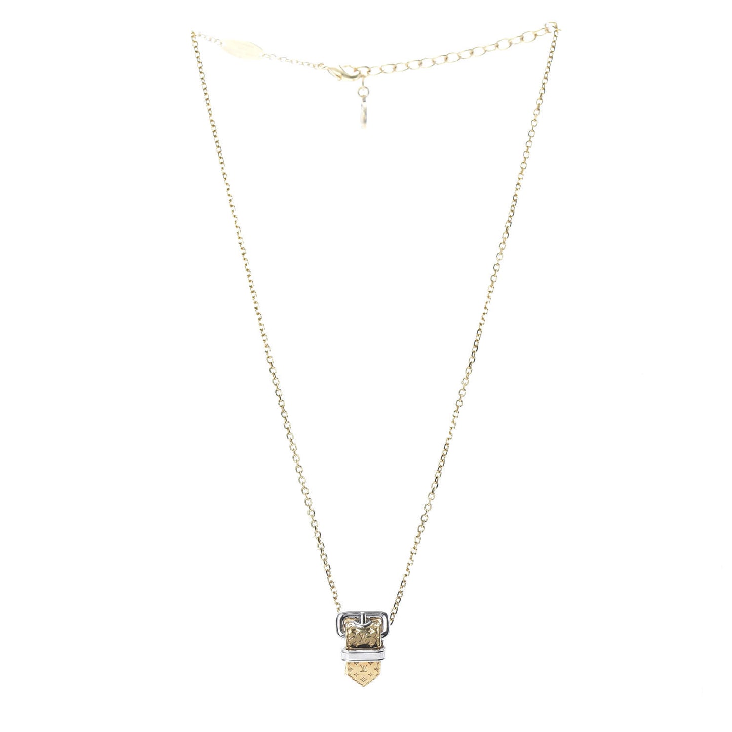 Nanogram Buckle Pendant Necklace Gold