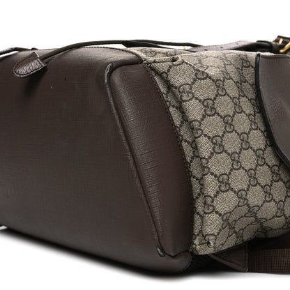 Gucci GG Supreme Monogram Medium Ophidia Double Buckle Backpack Brown 9 of 12
