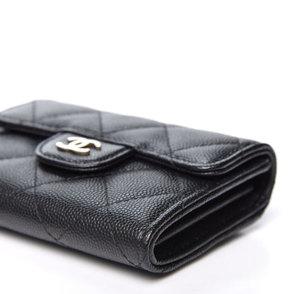 Chanel Caviar Quilted Flap Card Holder Wallet Black 6 of 9