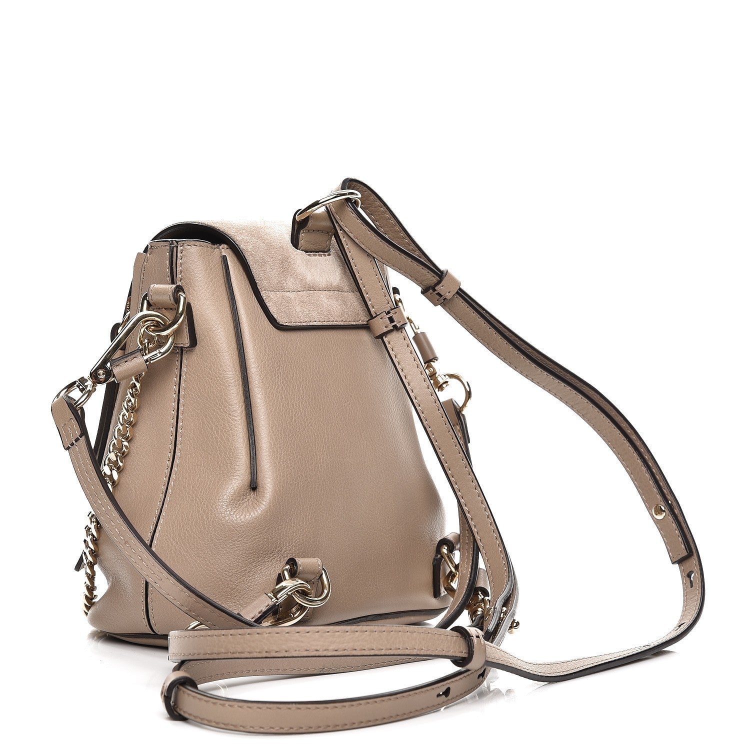 Chloe Suede Calfskin Mini Faye Backpack Motty Grey 4 of 11
